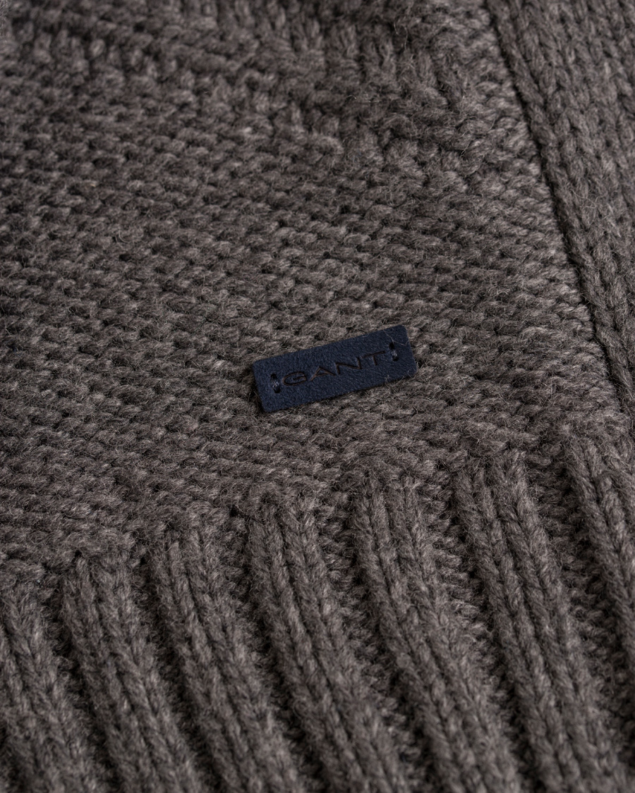 Herr | Tröjor | GANT | Cross Cable Crew Antracite Melange