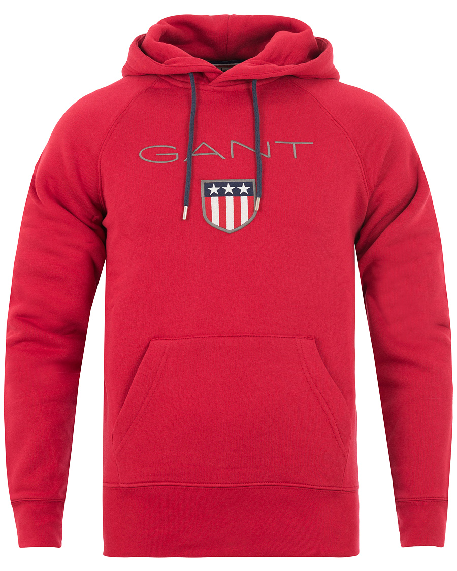 Herr | Tröjor | GANT | Shield Sweat Hoodie Thunder Red