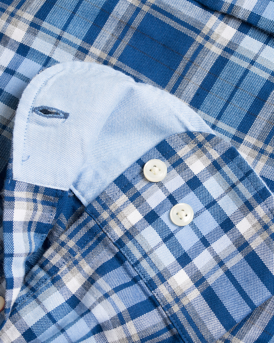 Herr | Skjortor | GANT | Tech Prep Oxford Gingham Regular Fit Shirt Yale Blue
