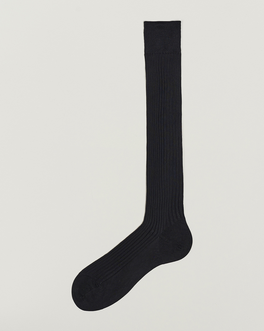 Herr | Strumpor | Pantherella | Baffin Silk Long Sock Black