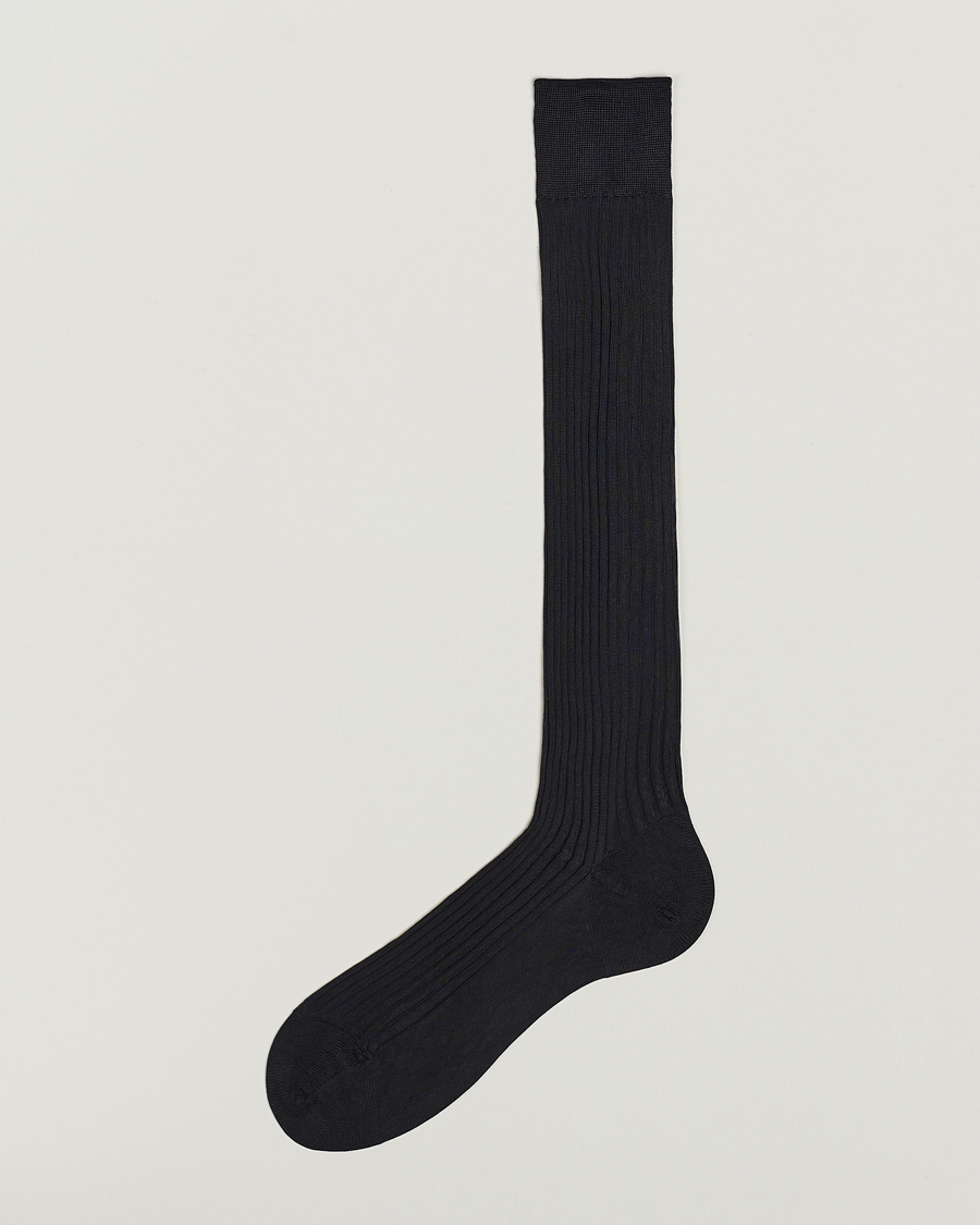 Herr | Underkläder | Pantherella | Baffin Silk Long Sock Black