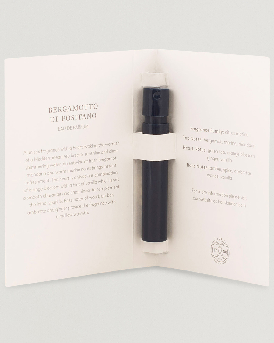 Herr | | | Floris London Bergamotto di Positano Eau de Parfum 2ml Sample