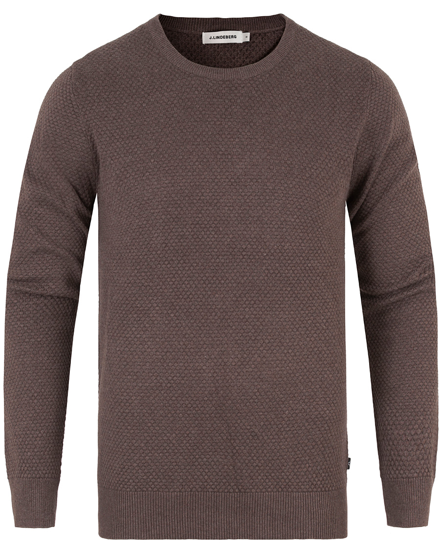 Herr | Tröjor | J.Lindeberg | Dexter Circle Structure Sweater Brown