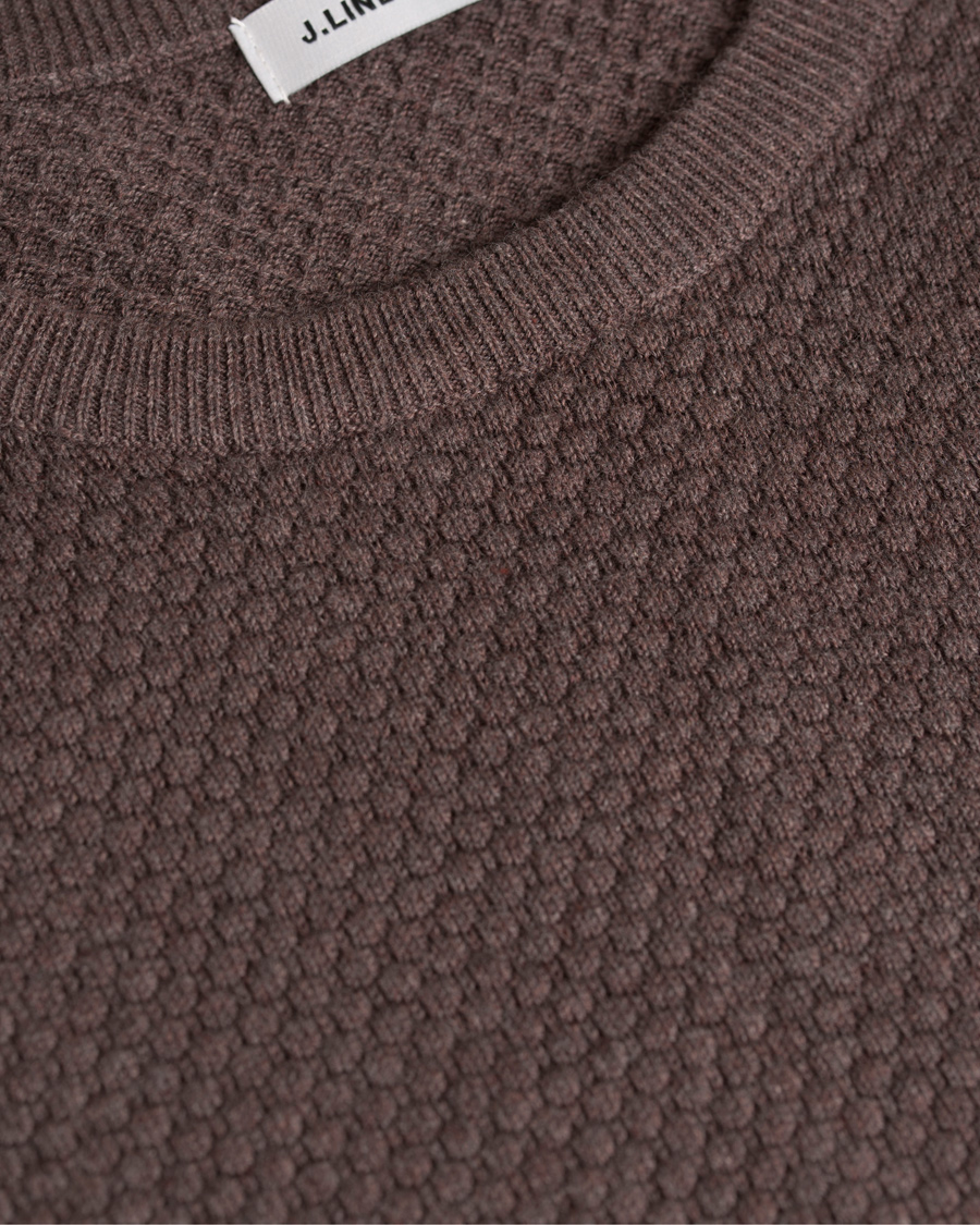 Herr | Tröjor | J.Lindeberg | Dexter Circle Structure Sweater Brown