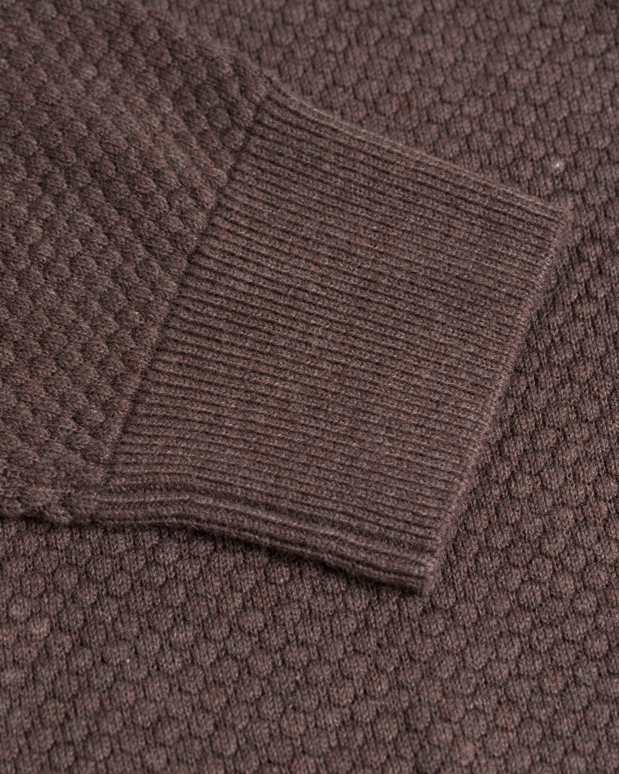 Herr | Tröjor | J.Lindeberg | Dexter Circle Structure Sweater Brown