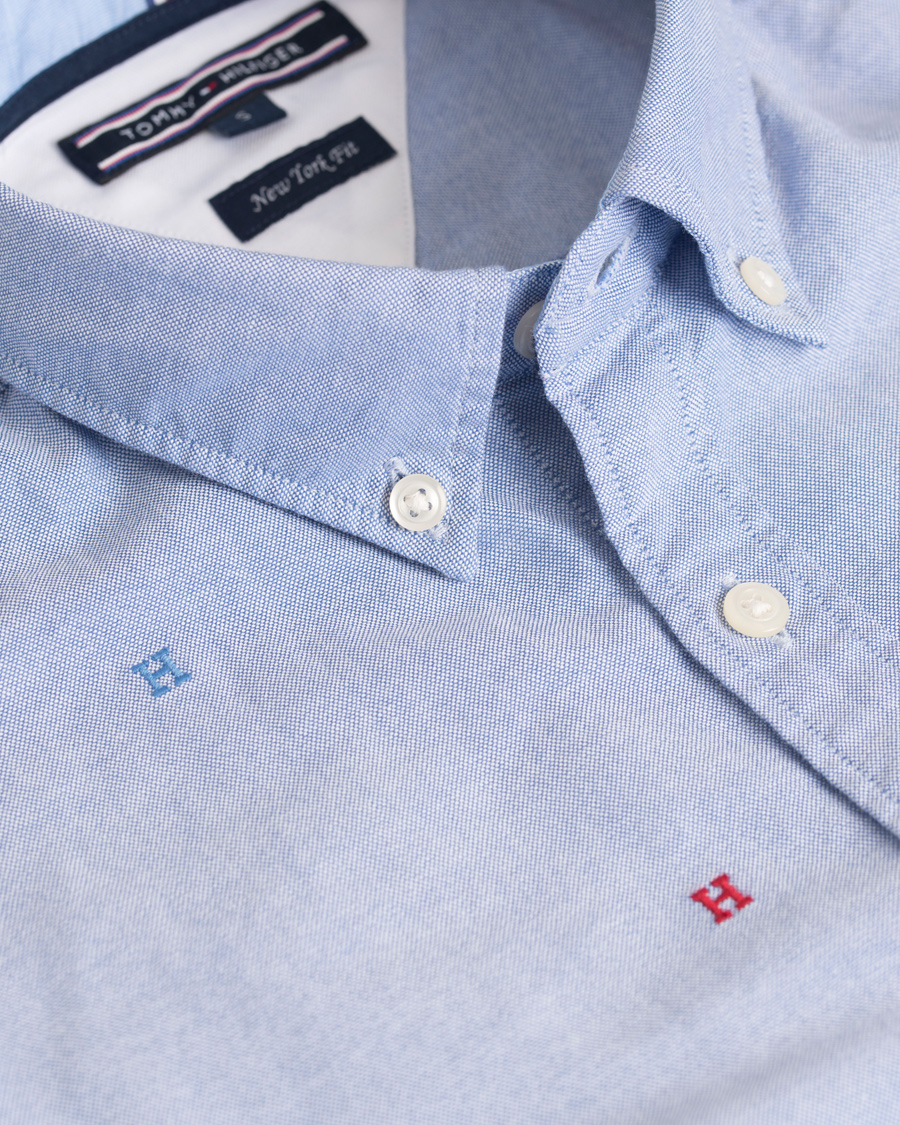 Herr | Skjortor | Tommy Hilfiger | New York Fit All Over H Embro Oxford Shirt Blue/Multi