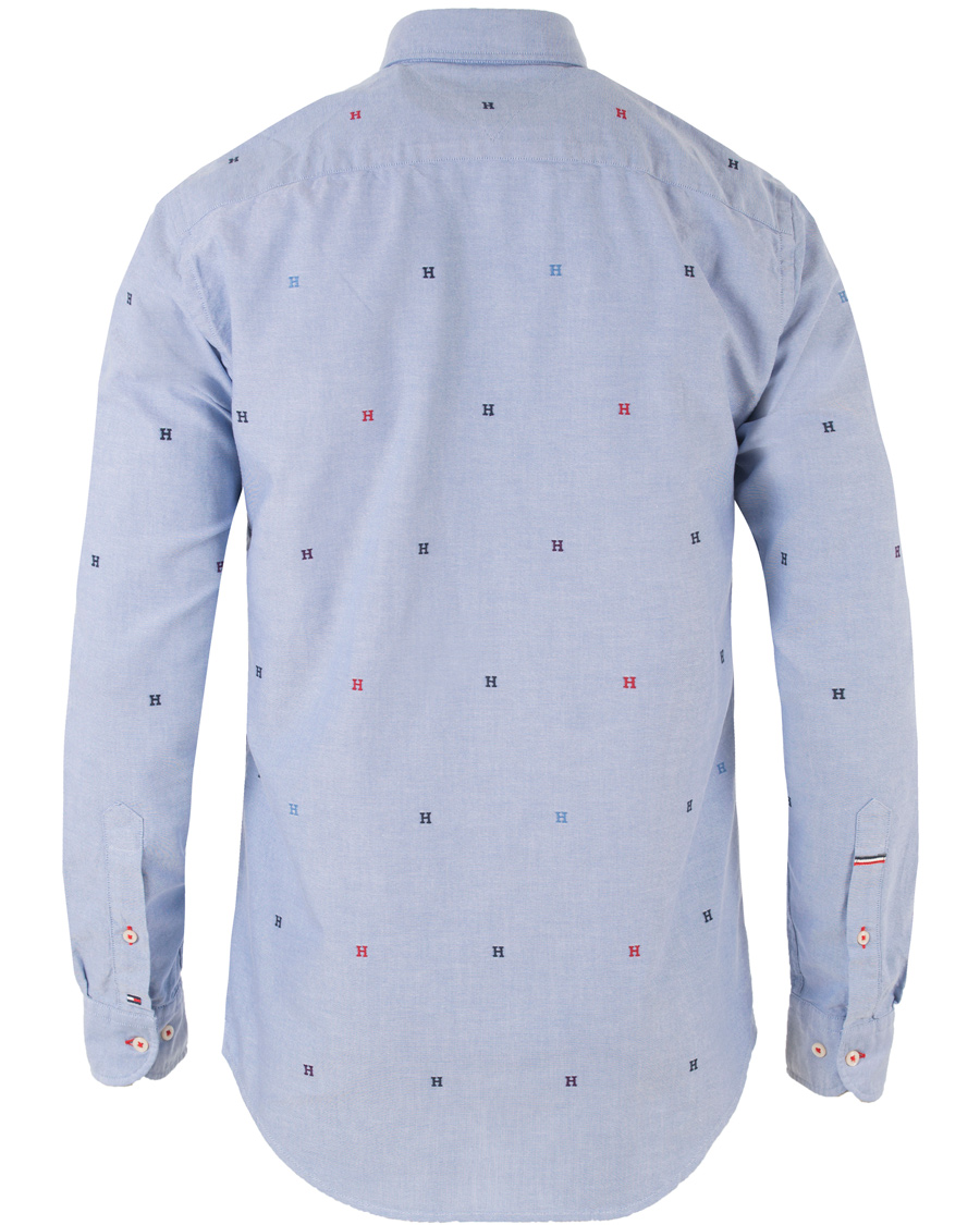 Herr | Skjortor | Tommy Hilfiger | New York Fit All Over H Embro Oxford Shirt Blue/Multi
