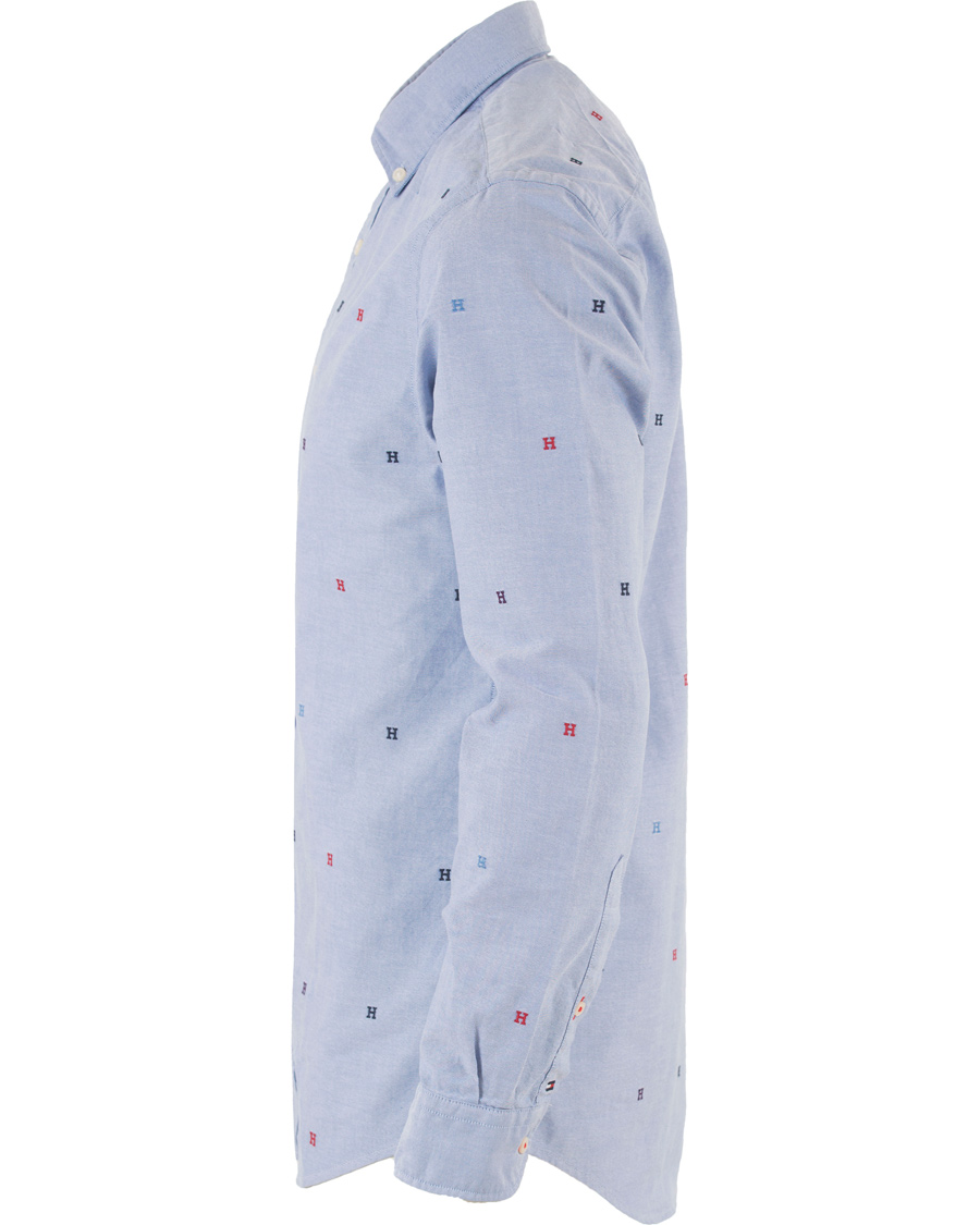 Herr | Skjortor | Tommy Hilfiger | New York Fit All Over H Embro Oxford Shirt Blue/Multi