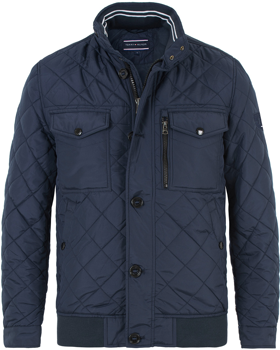 Herr | Jackor | Tommy Hilfiger | Diamond Quilted Bomber Jacket Navy Blazer