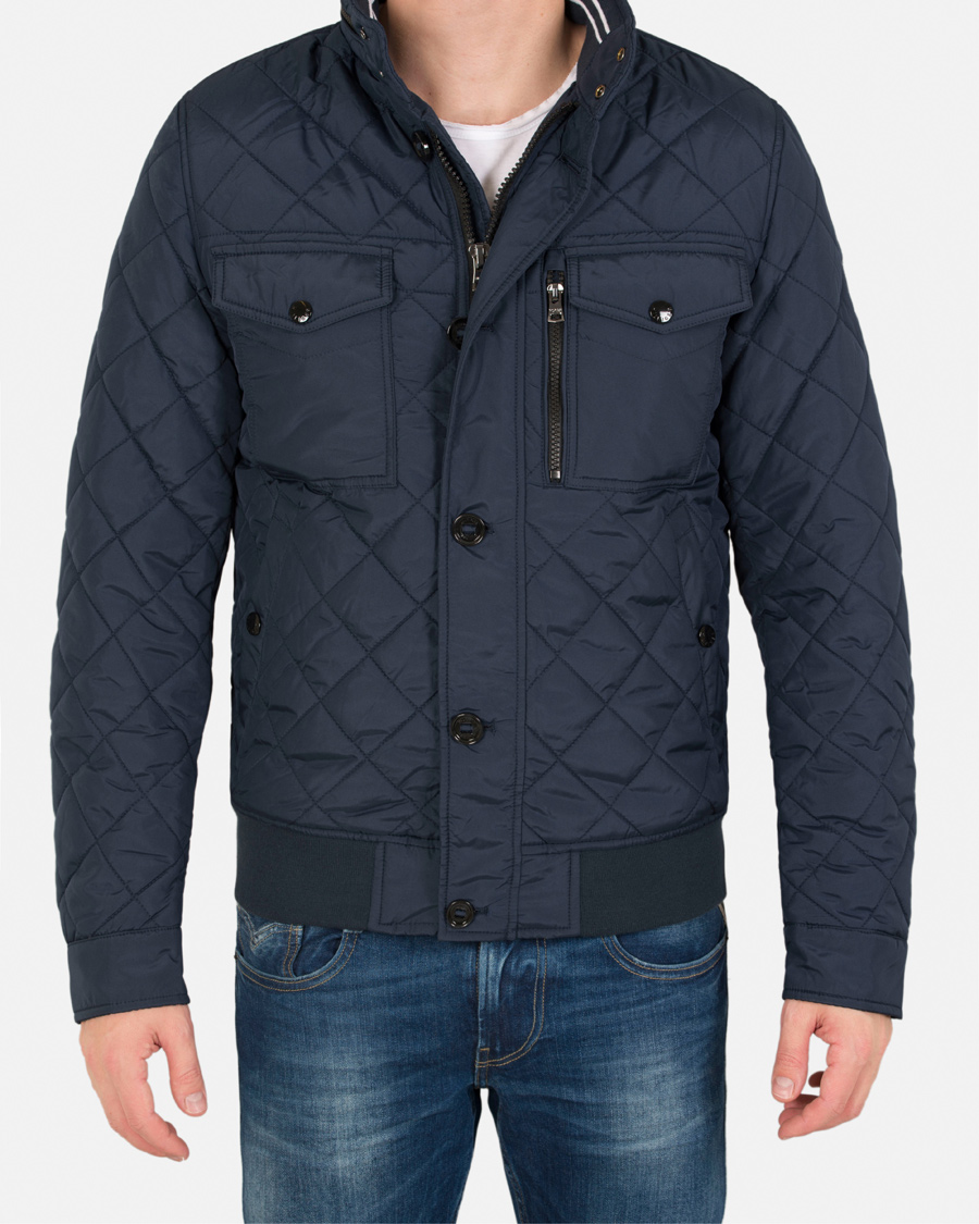 Herr | Jackor | Tommy Hilfiger | Diamond Quilted Bomber Jacket Navy Blazer