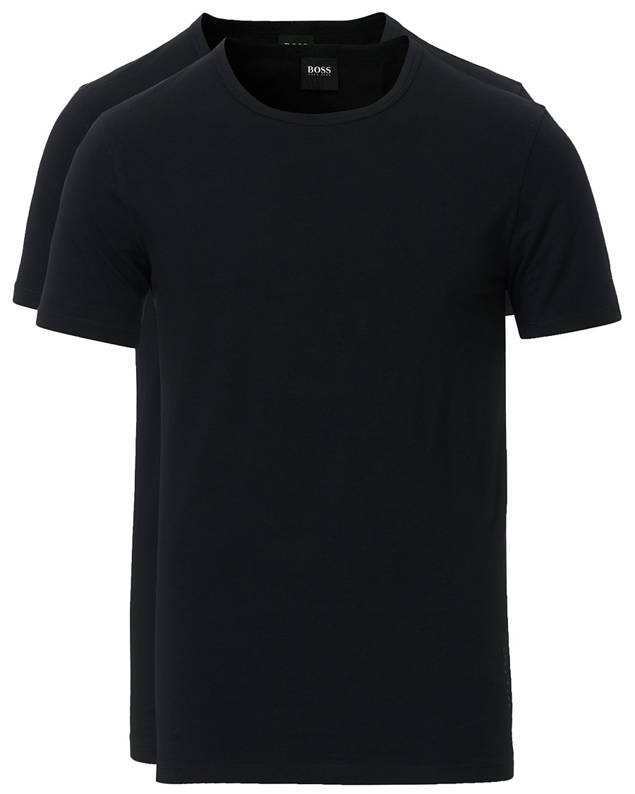 Herr | T-Shirts | BOSS BLACK | BOSS 2-Pack Crew Neck Slim Fit Tee Black