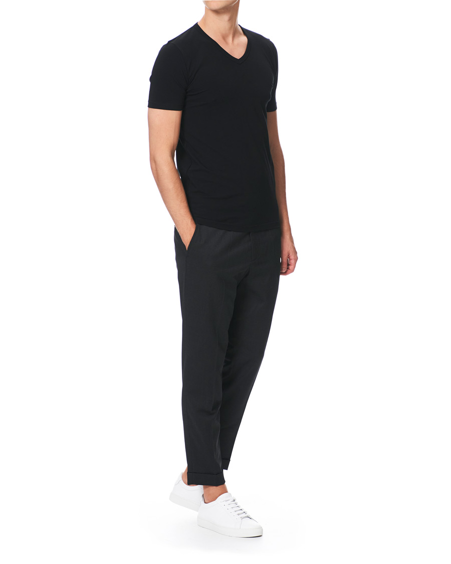 Herr | T-Shirts | BOSS BLACK | BOSS 2-Pack V-Neck Slim Fit Tee Black