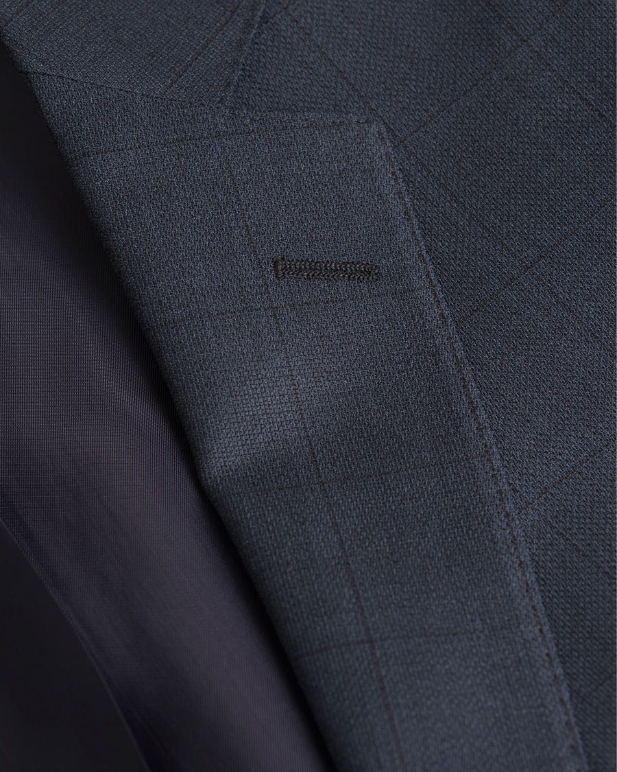 Herr | Kostymer | BOSS BLACK | BOSS Reyno/Wave Windowpane Super 120 Wool Suit Dark Blue