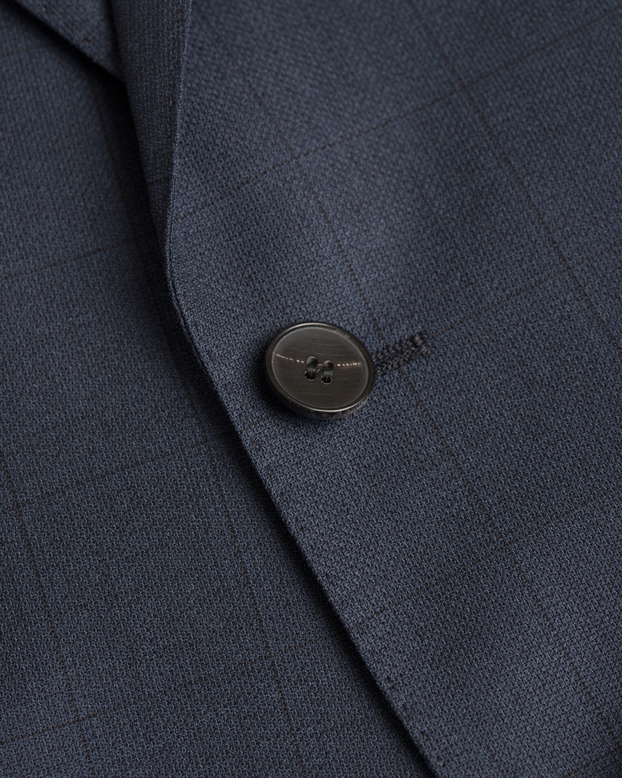 Herr | Kostymer | BOSS BLACK | BOSS Reyno/Wave Windowpane Super 120 Wool Suit Dark Blue