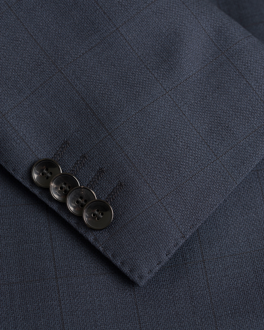 Herr | Kostymer | BOSS BLACK | BOSS Reyno/Wave Windowpane Super 120 Wool Suit Dark Blue