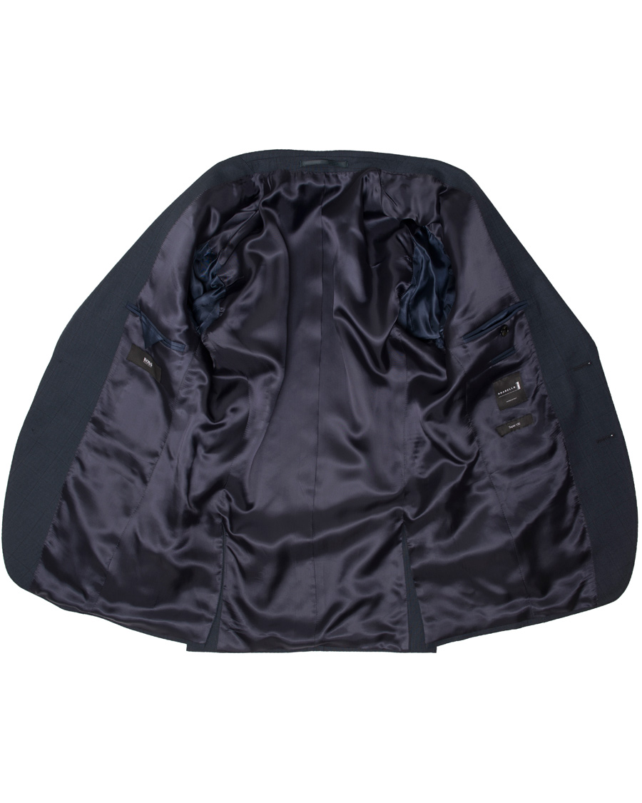 Herr | Kostymer | BOSS BLACK | BOSS Reyno/Wave Windowpane Super 120 Wool Suit Dark Blue