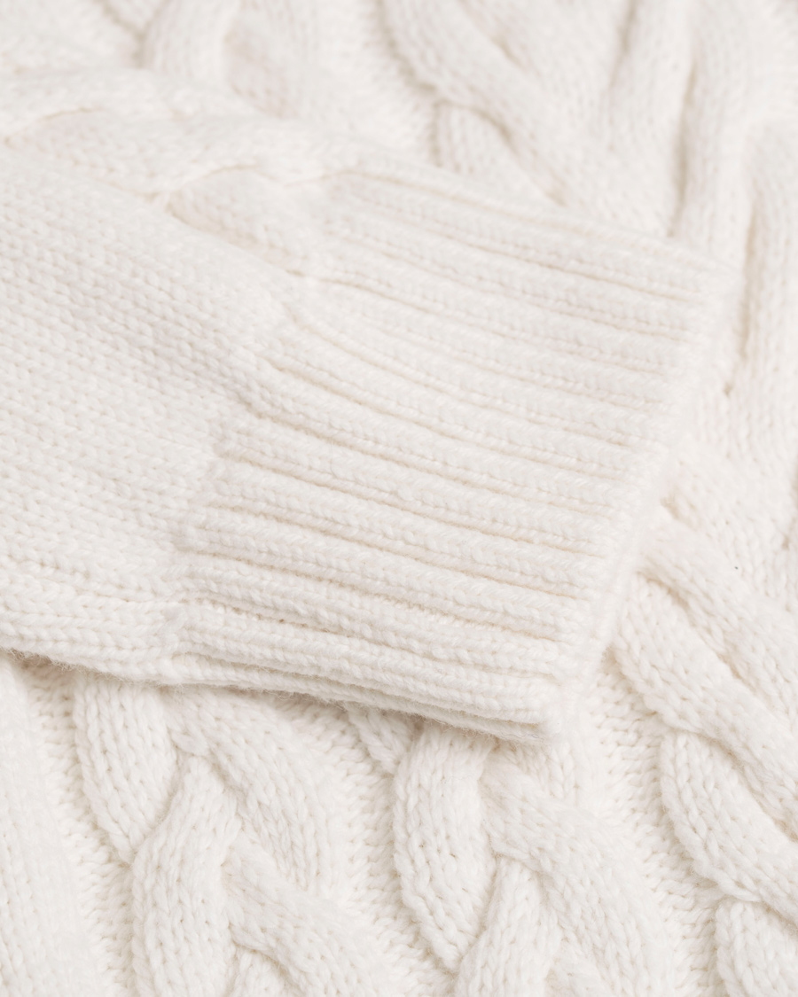 Herr | Tröjor | GANT | Cable Turtleneck Eggshell