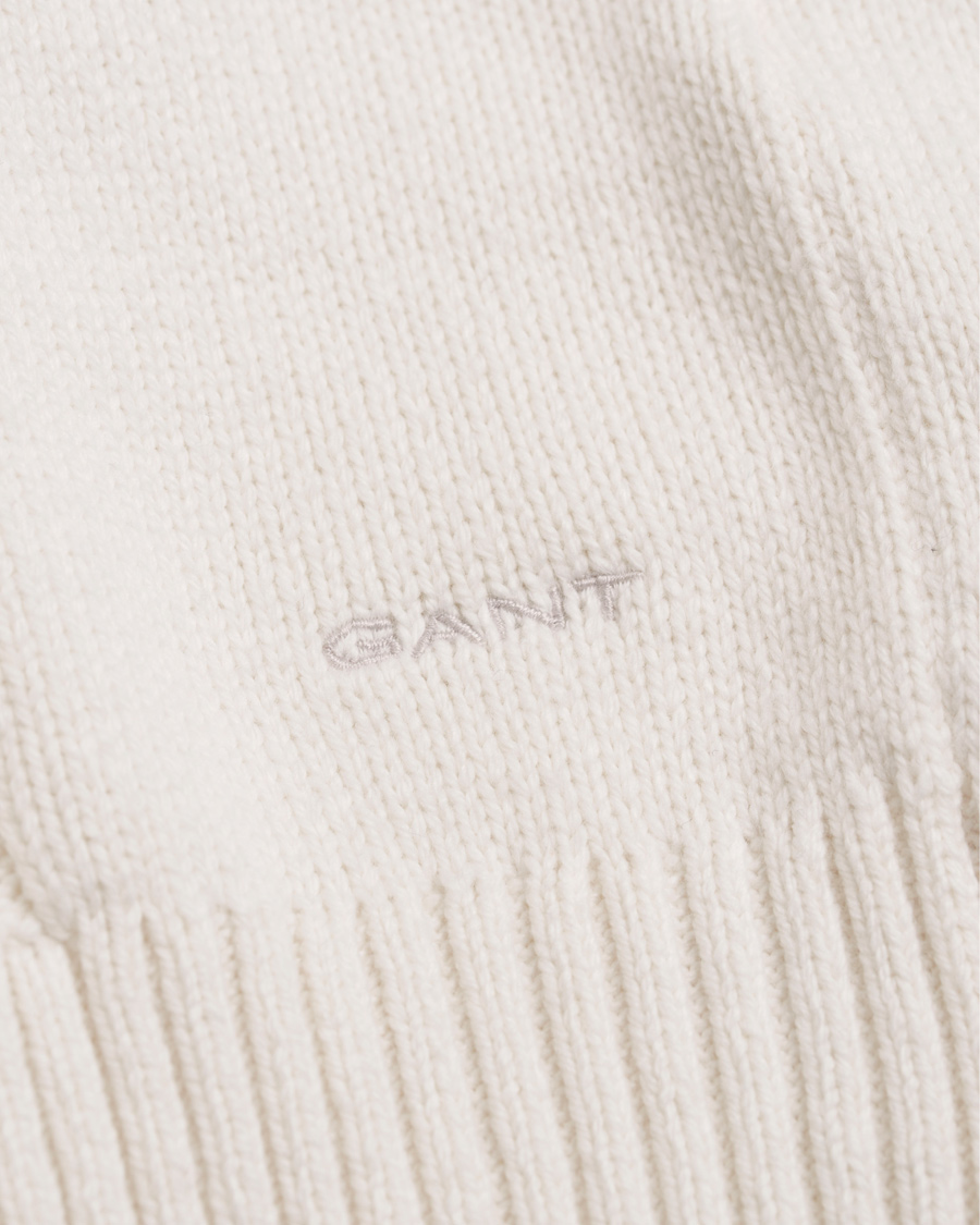 Herr | Tröjor | GANT | Cable Turtleneck Eggshell