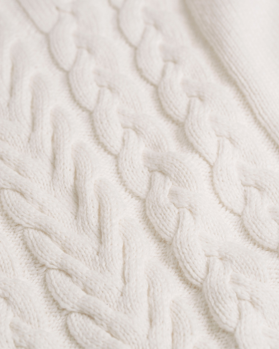 Herr | Tröjor | GANT | Cable Turtleneck Eggshell
