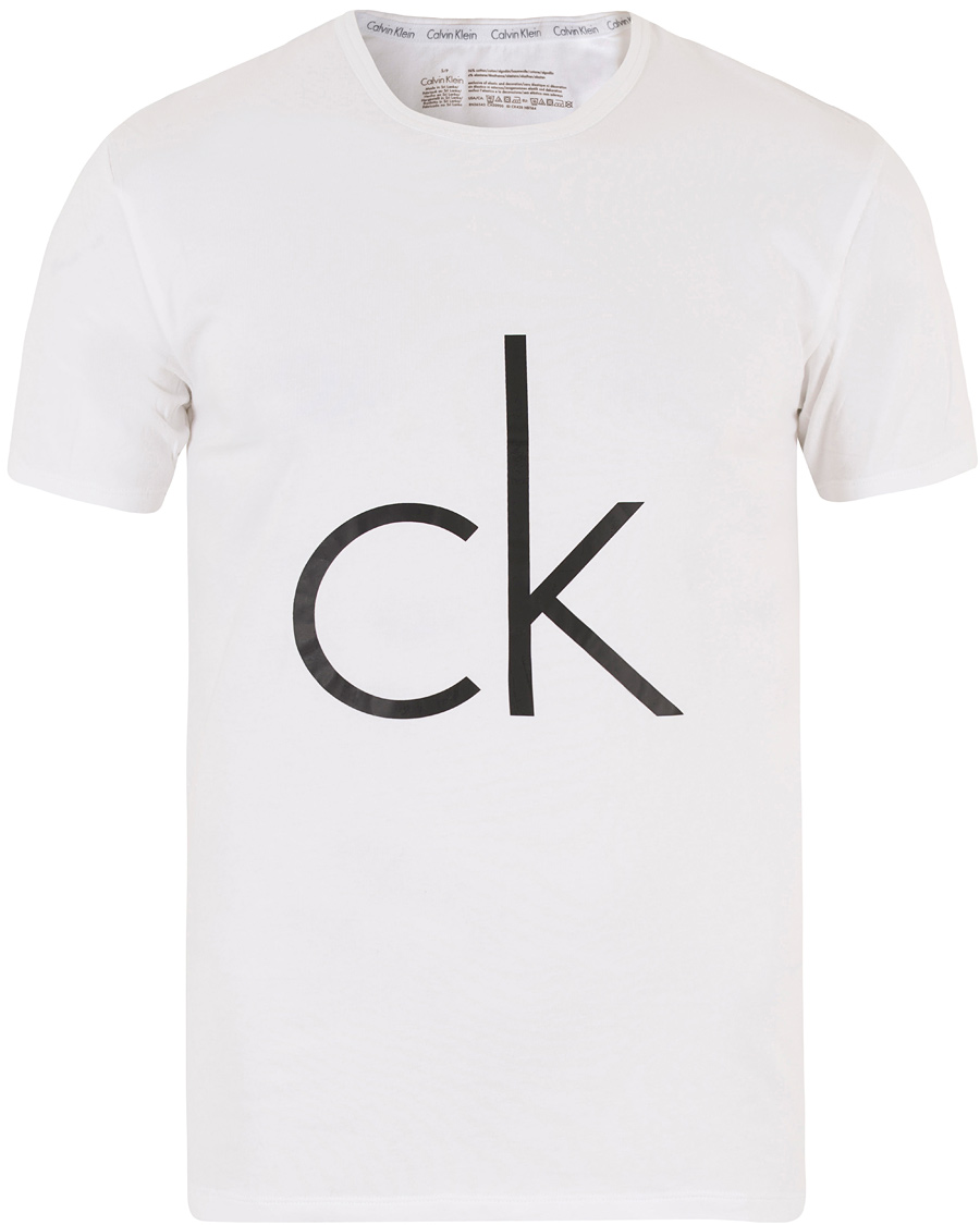Herr | T-Shirts | Calvin Klein | Logo Crew Neck Tee White