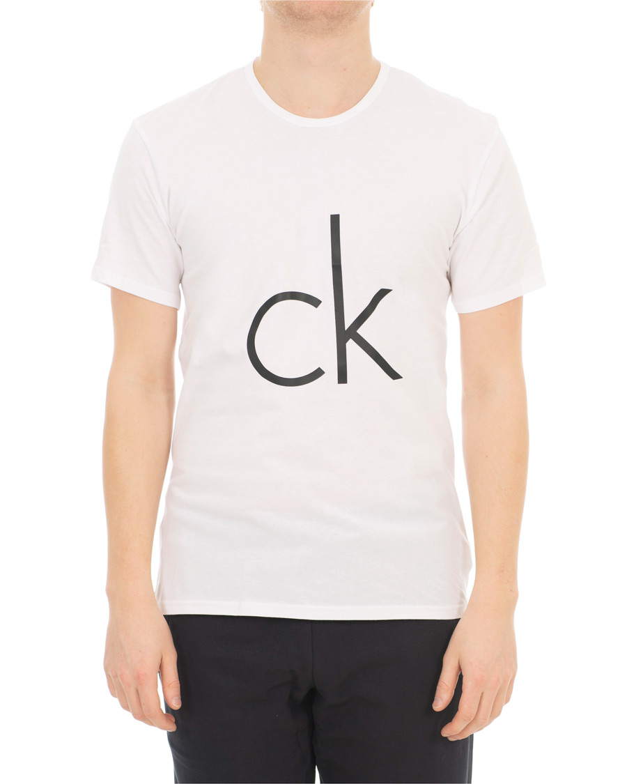 Herr | T-Shirts | Calvin Klein | Logo Crew Neck Tee White