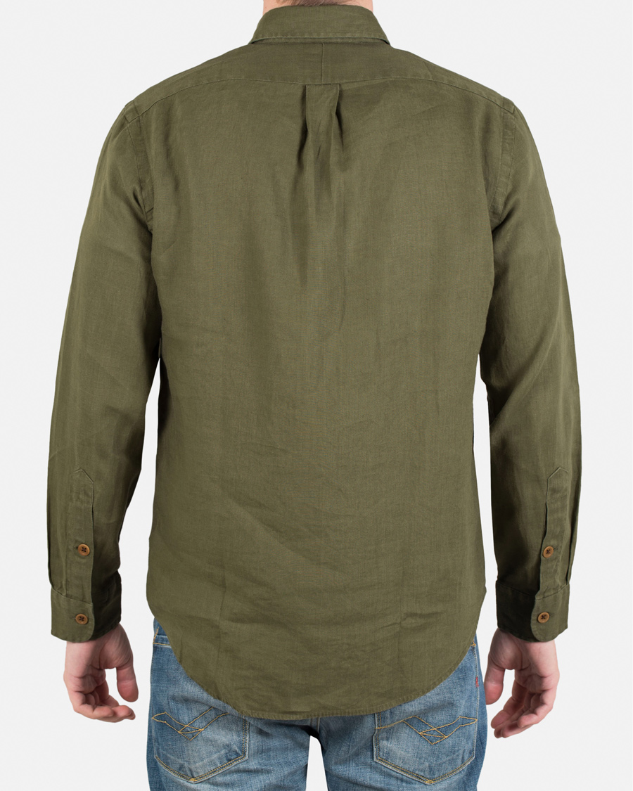 Herr | Skjortor | Polo Ralph Lauren | Core Fit Linen Pocket Shirt Mill Olive