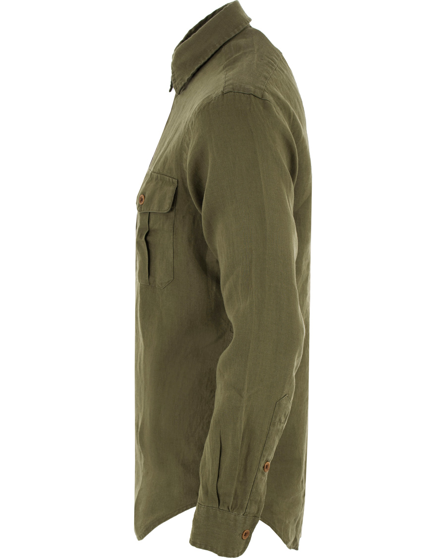 Herr | Skjortor | Polo Ralph Lauren | Core Fit Linen Pocket Shirt Mill Olive