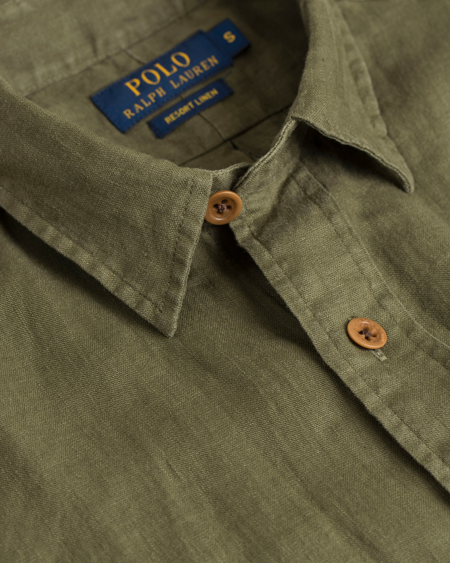 Herr | Skjortor | Polo Ralph Lauren | Core Fit Linen Pocket Shirt Mill Olive
