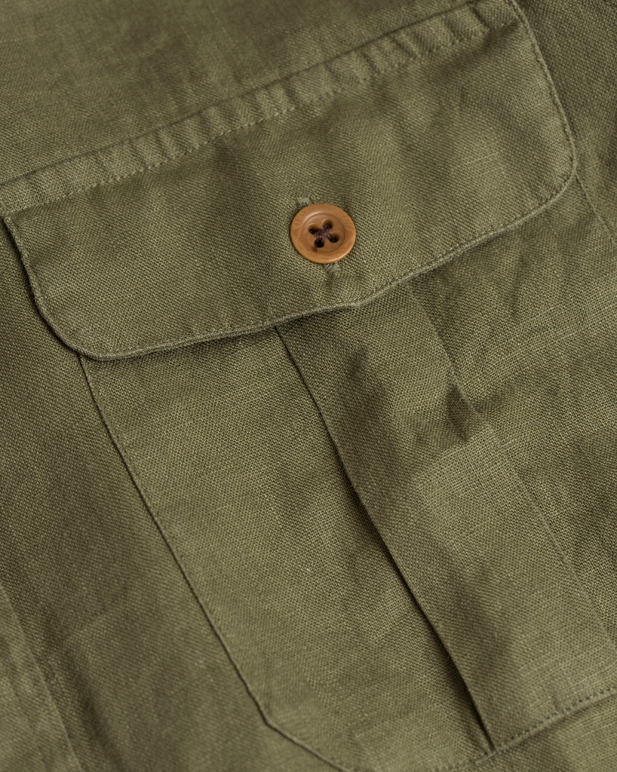 Herr | Skjortor | Polo Ralph Lauren | Core Fit Linen Pocket Shirt Mill Olive