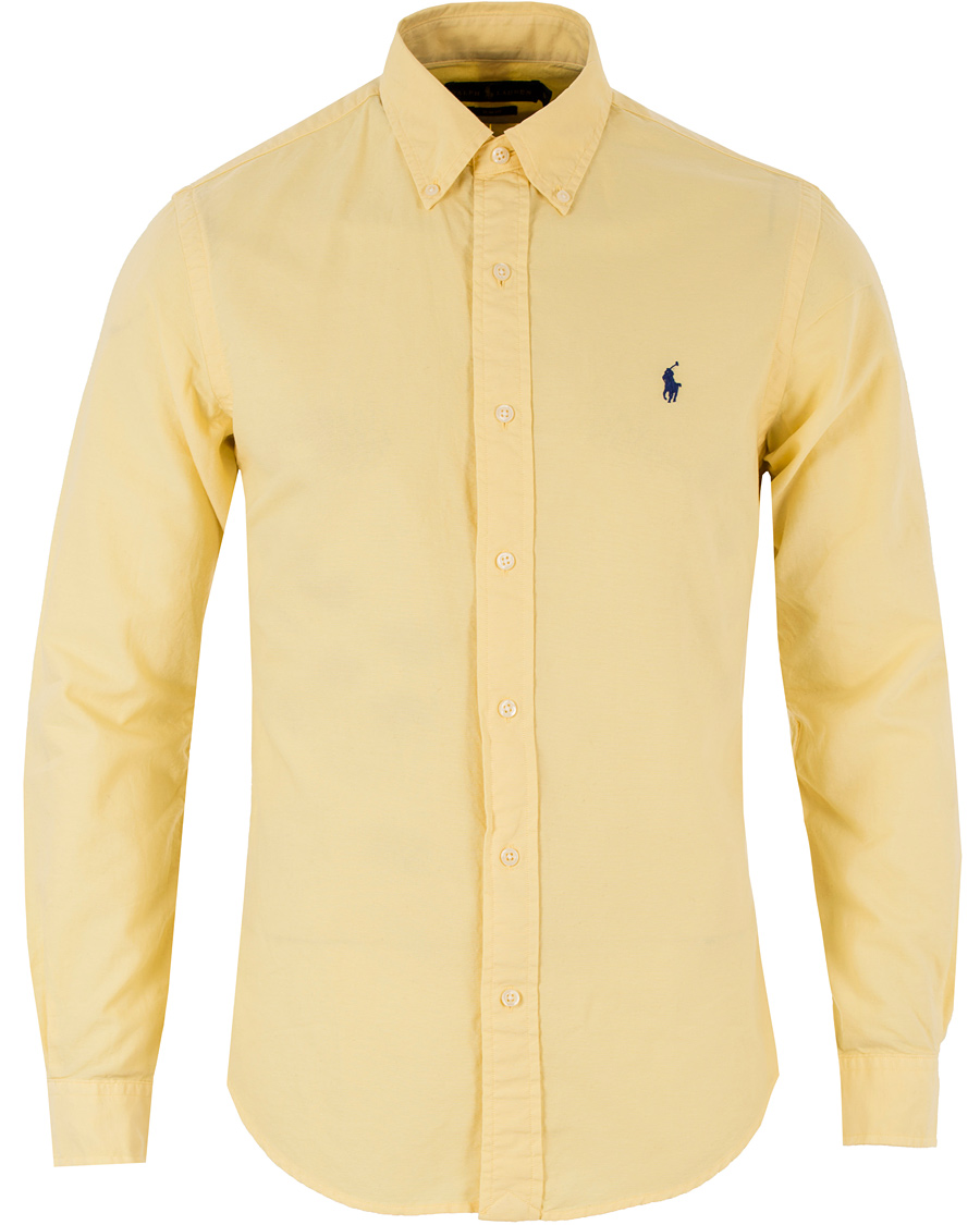 Herr | Skjortor | Polo Ralph Lauren | Slim Fit Garment Dyed Oxford Shirt Yellow