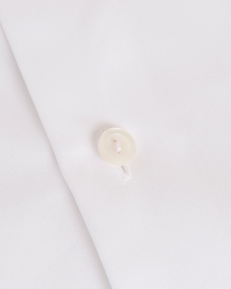 Herr | Skjortor | Eton | Slim Fit Twill High Cut Away Collar Shirt White