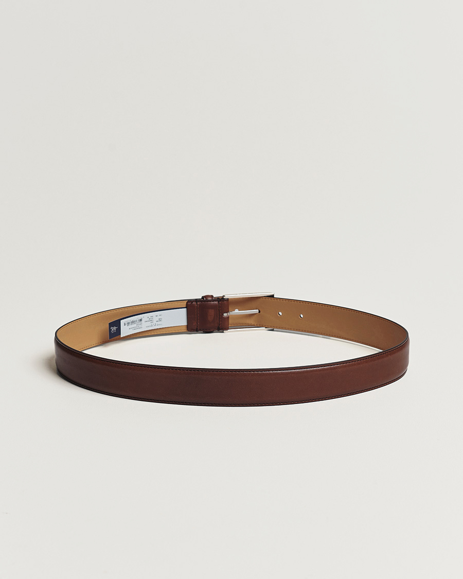 Herr | Bälten | Tiger of Sweden | Helmi Leather 3,5 cm Belt Brown