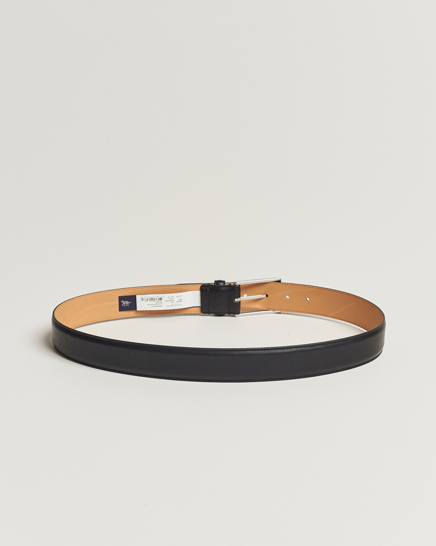 Herr | Bälten | Tiger of Sweden | Helmi Leather 3,5 cm Belt Black