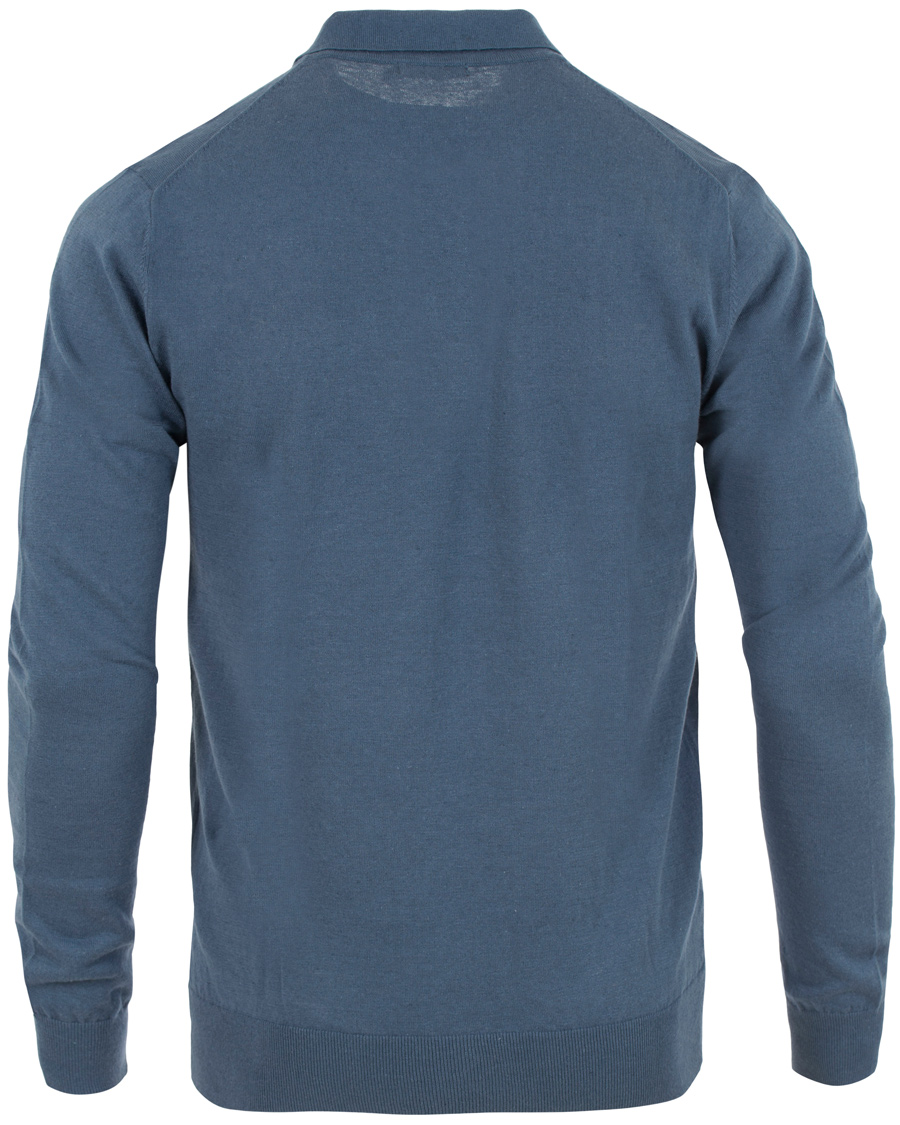Herr | Tröjor | Tiger of Sweden | Fender Knitted Polo Teal Blue