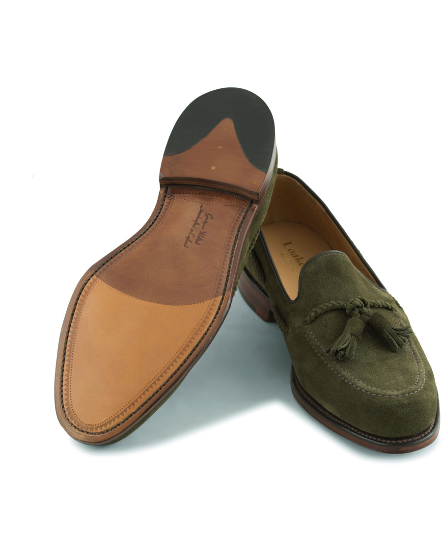 Herr | Loake 1880 MTO Temple Loafer Hunting Green Suede | Loake 1880 | MTO Temple Loafer Hunting Green Suede