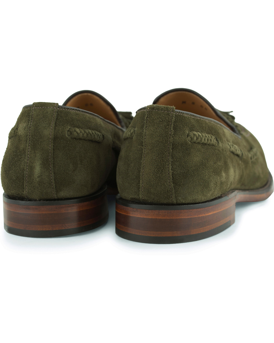 Herr | Loake 1880 MTO Temple Loafer Hunting Green Suede | Loake 1880 | MTO Temple Loafer Hunting Green Suede