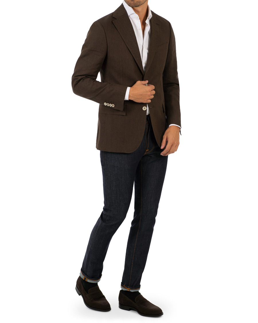 Herr | Loake 1880 MTO Whitehall Dainite Penny Loafer Brown Suede | Loake 1880 | MTO Whitehall Dainite Penny Loafer Brown Suede