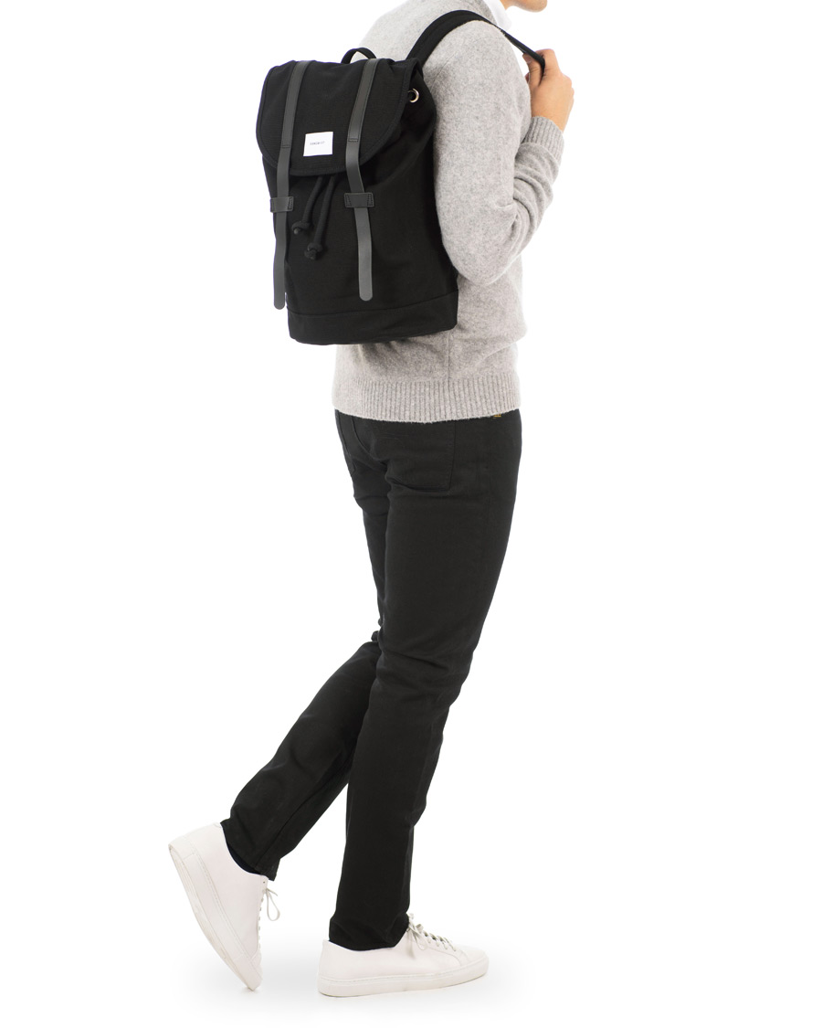 Sandqvist Stig Canvas Backpack Black