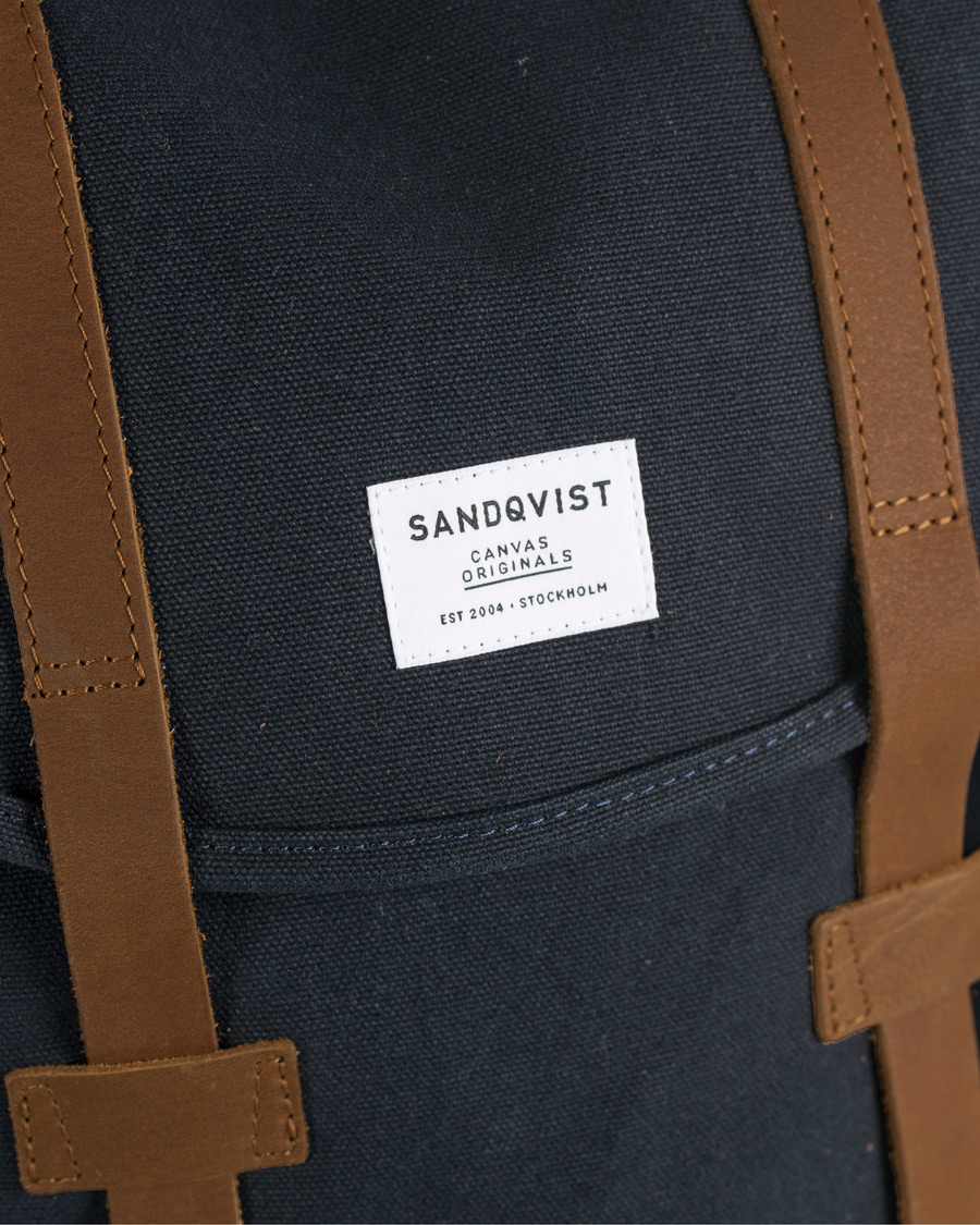 Herr | Sandqvist Stig Canvas Backpack Blue | Sandqvist | Stig Canvas Backpack Blue