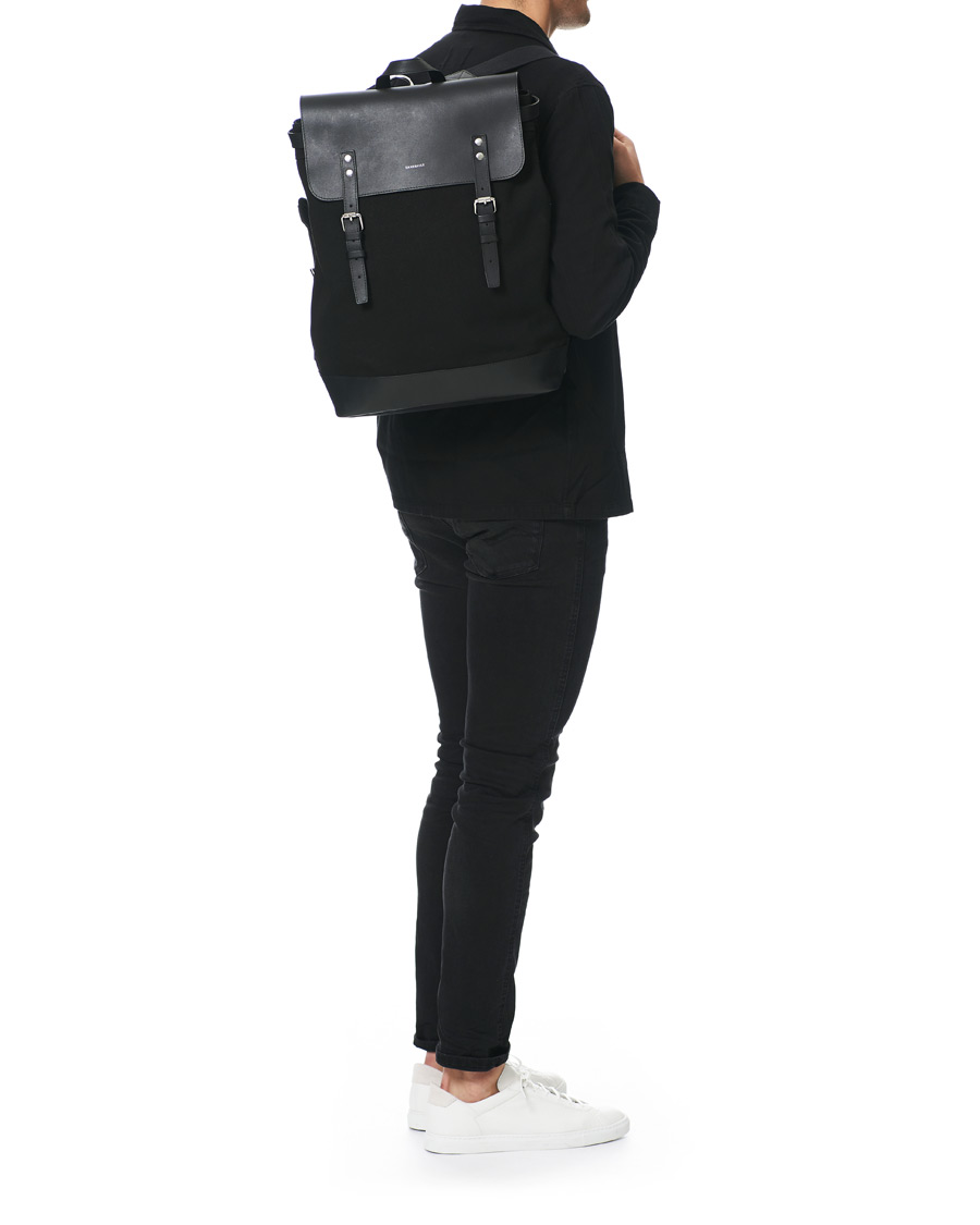 Herr | Sandqvist Hege Canvas Backpack Black | Sandqvist | Hege Canvas Backpack Black
