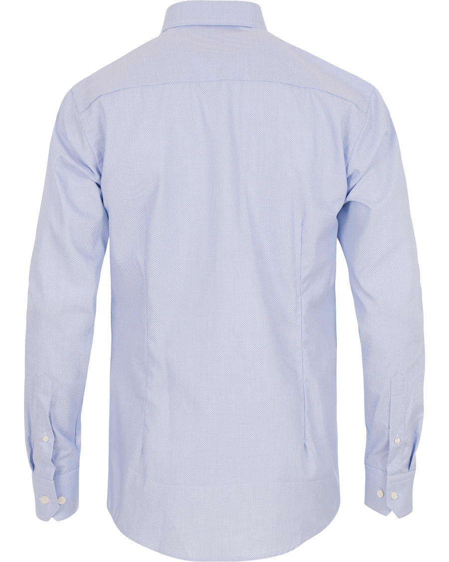 Herr | Skjortor | Eton | Slim Fit Cut Away Micro Print Shirt Blue