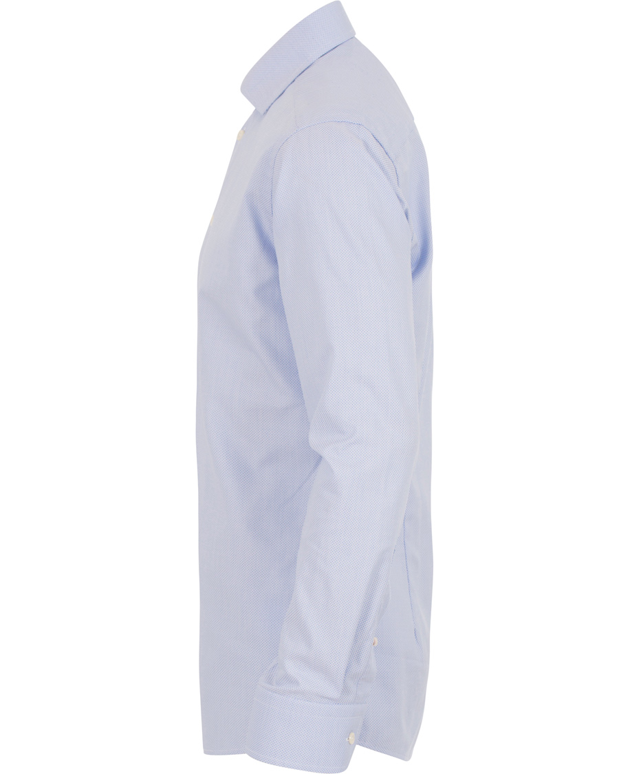 Herr | Skjortor | Eton | Slim Fit Cut Away Micro Print Shirt Blue