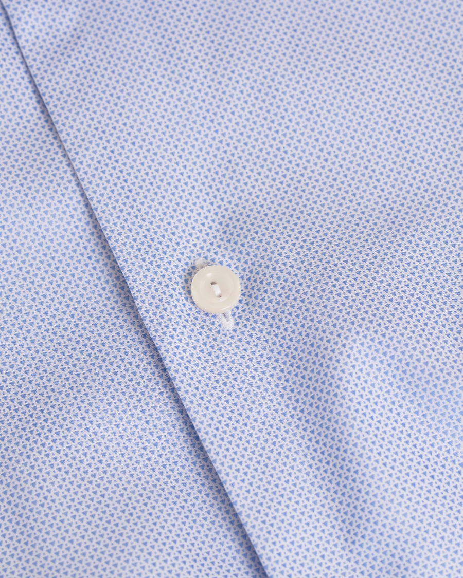 Herr | Skjortor | Eton | Slim Fit Cut Away Micro Print Shirt Blue