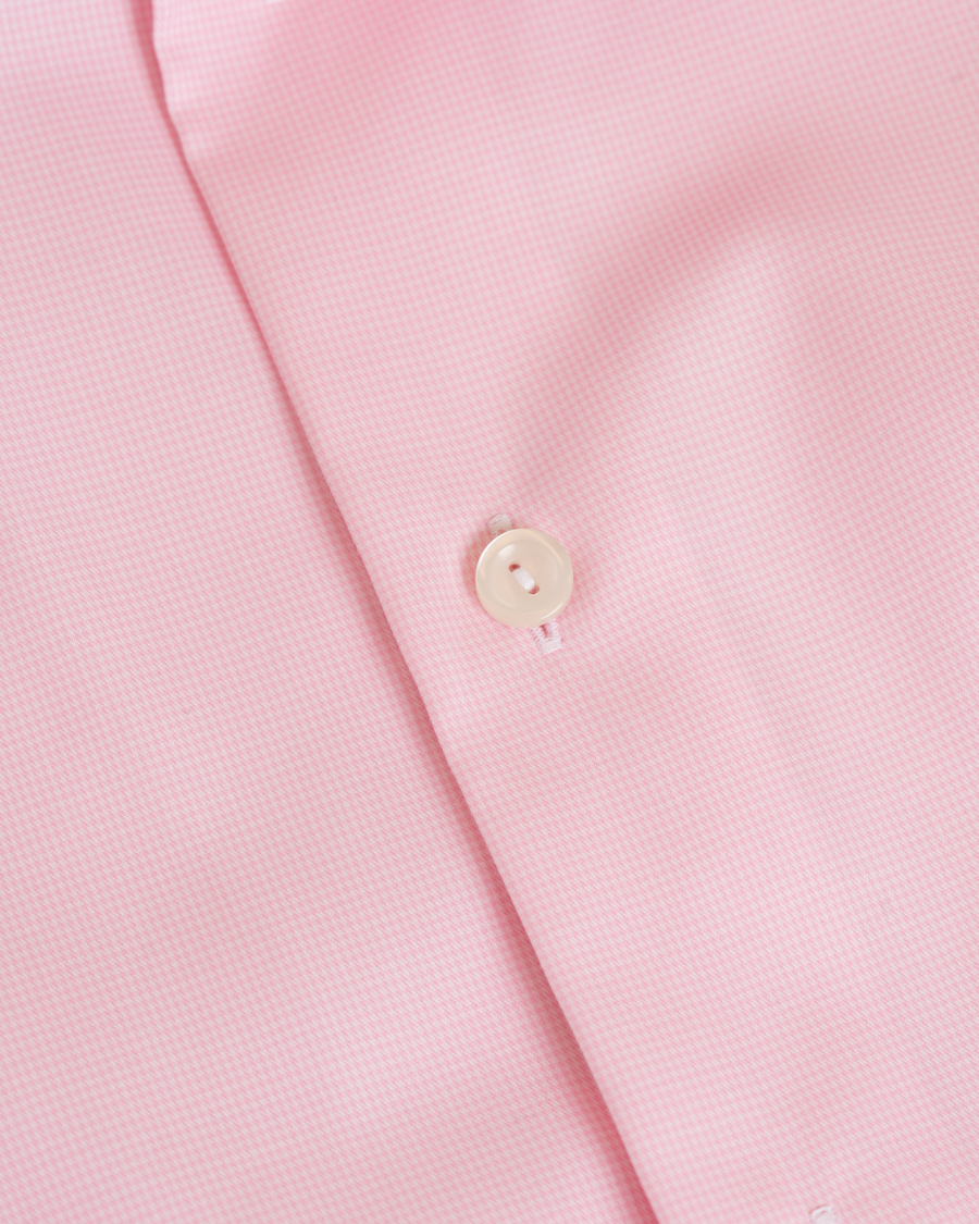 Herr | Skjortor | Eton | Slim Fit Cut Away Micro Print Shirt Pink/Red