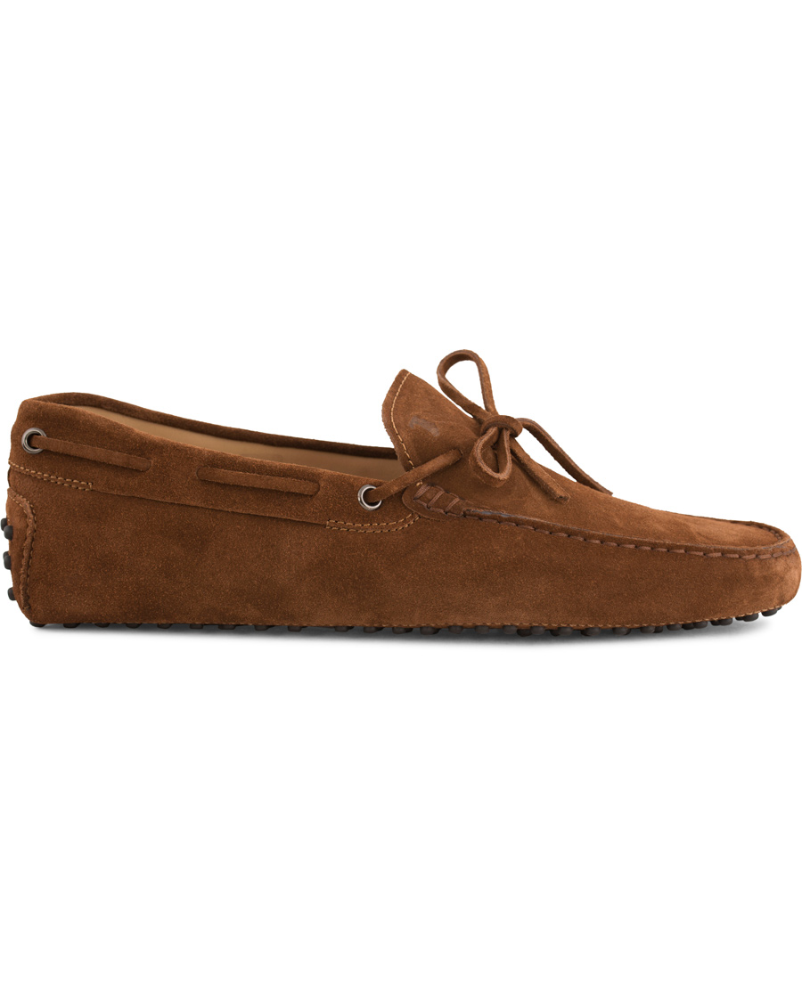 Herr | Tod's Laccetto Gommino Carshoe Light Brown Suede | Tod's | Laccetto Gommino Carshoe Light Brown Suede