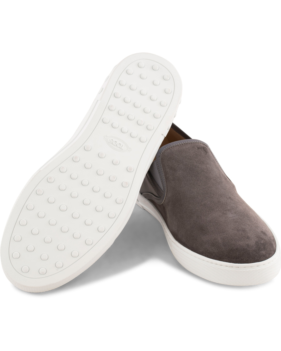 Herr | Tod's Pantofola Cassetta Sneaker Grey Suede | Tod's | Pantofola Cassetta Sneaker Grey Suede