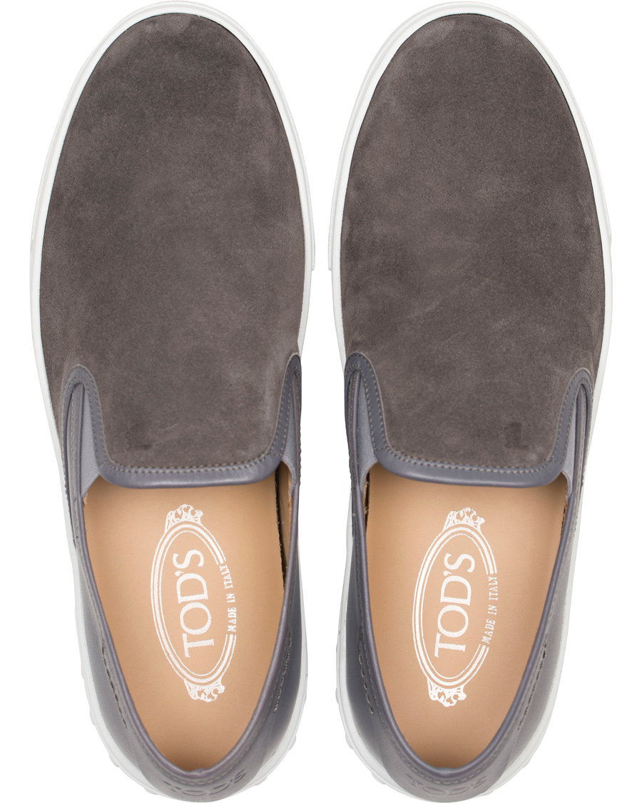 Herr | Tod's Pantofola Cassetta Sneaker Grey Suede | Tod's | Pantofola Cassetta Sneaker Grey Suede