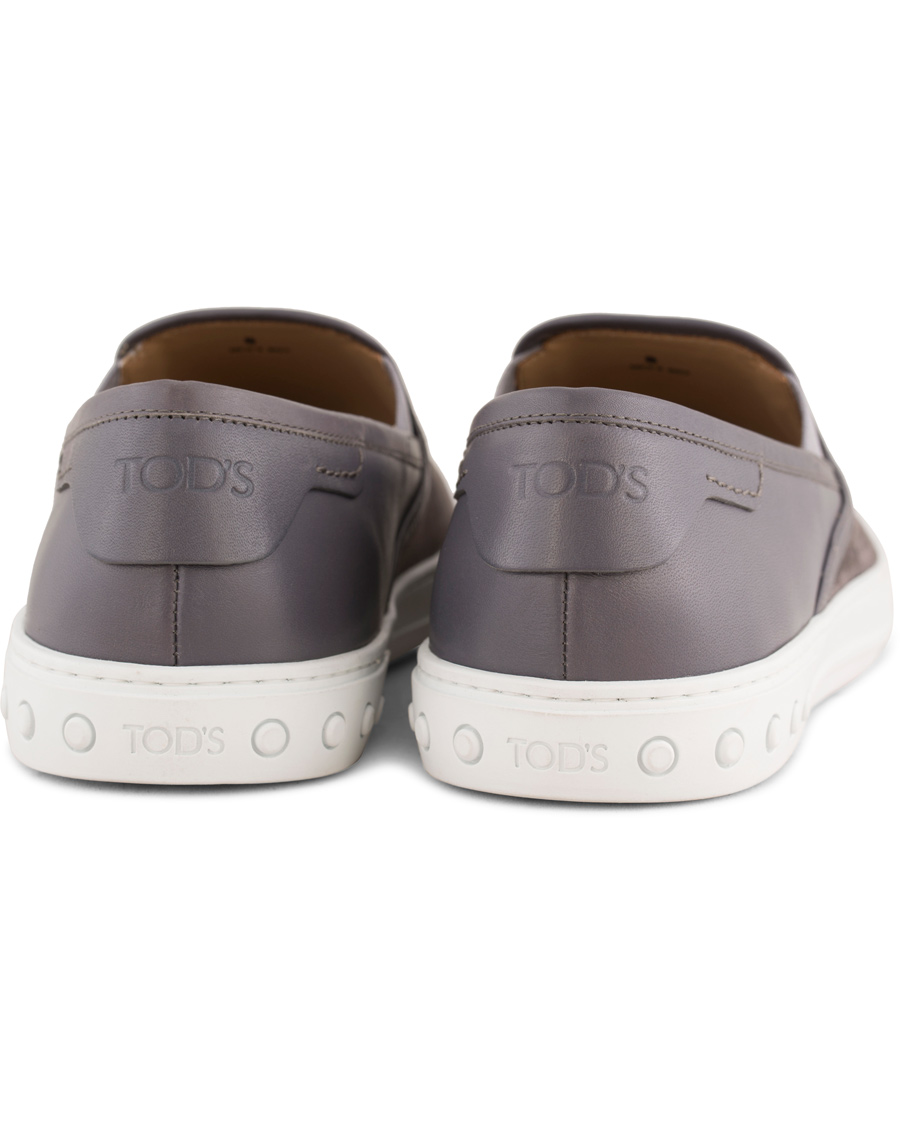 Herr | Tod's Pantofola Cassetta Sneaker Grey Suede | Tod's | Pantofola Cassetta Sneaker Grey Suede