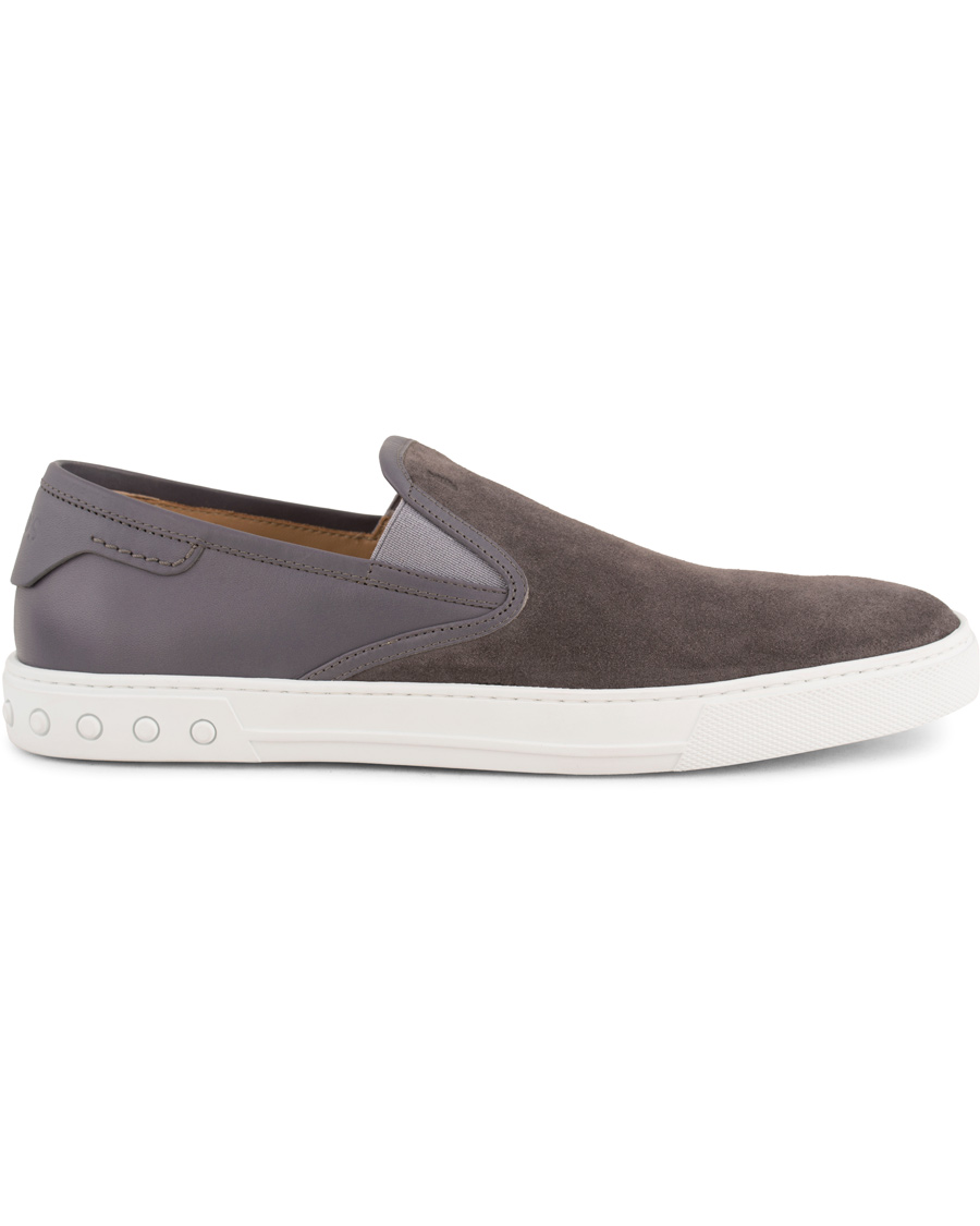 Herr | Tod's Pantofola Cassetta Sneaker Grey Suede | Tod's | Pantofola Cassetta Sneaker Grey Suede