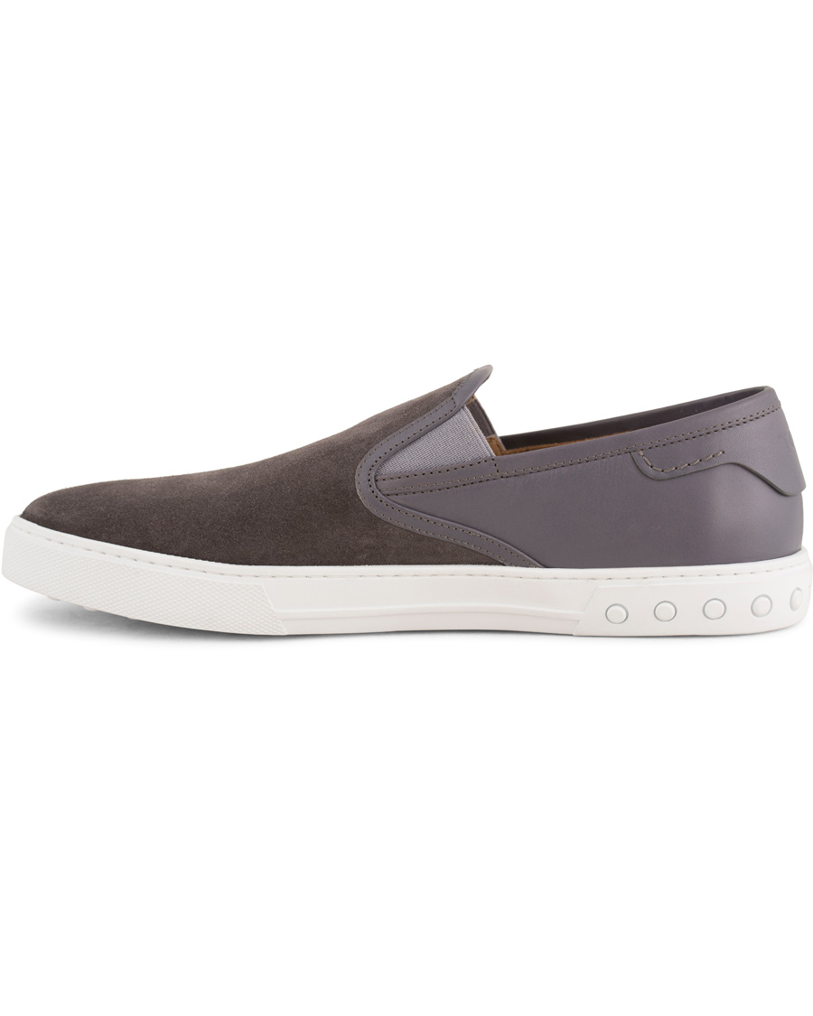 Herr | Tod's Pantofola Cassetta Sneaker Grey Suede | Tod's | Pantofola Cassetta Sneaker Grey Suede